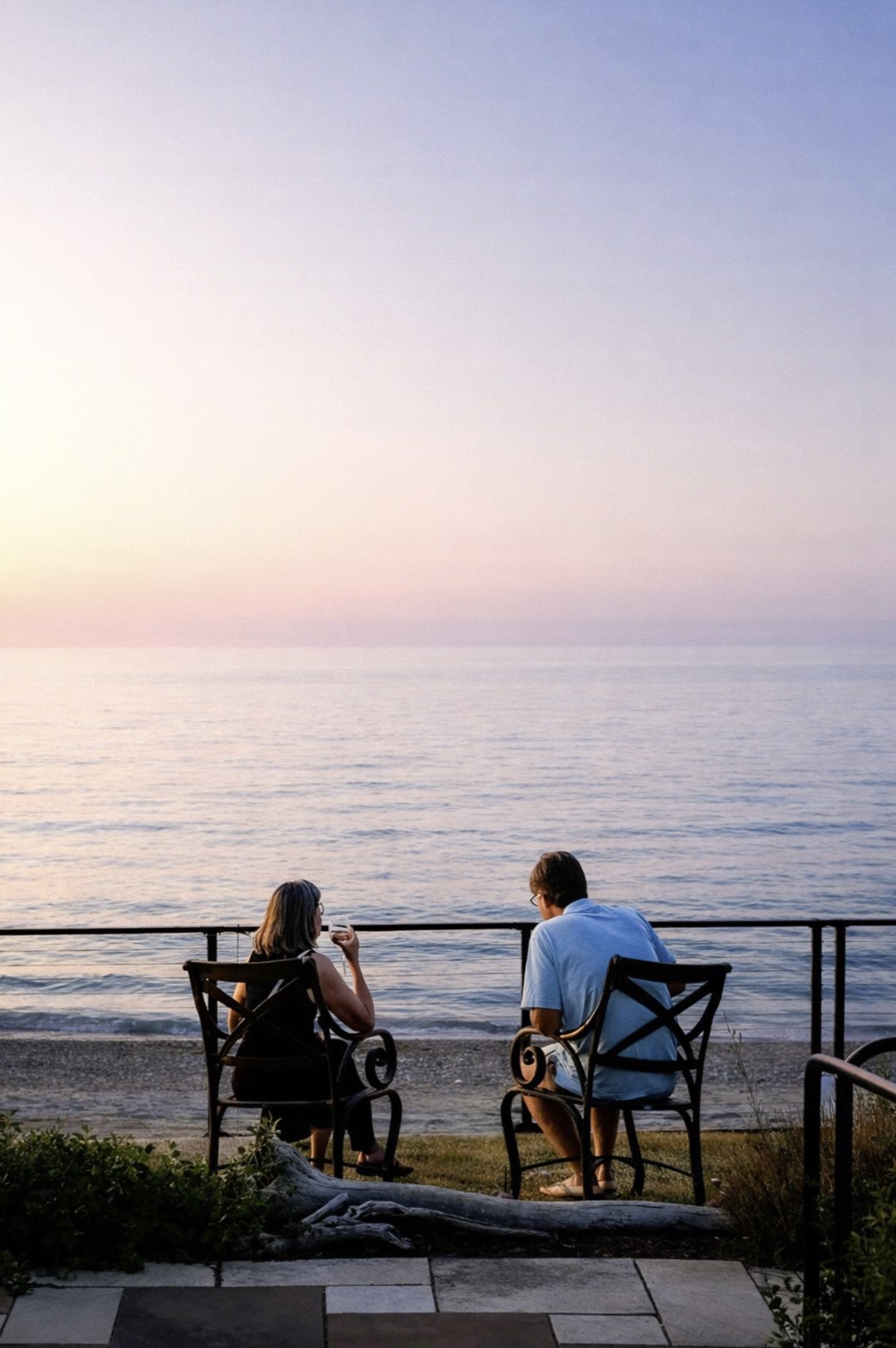 Chairs above the beach