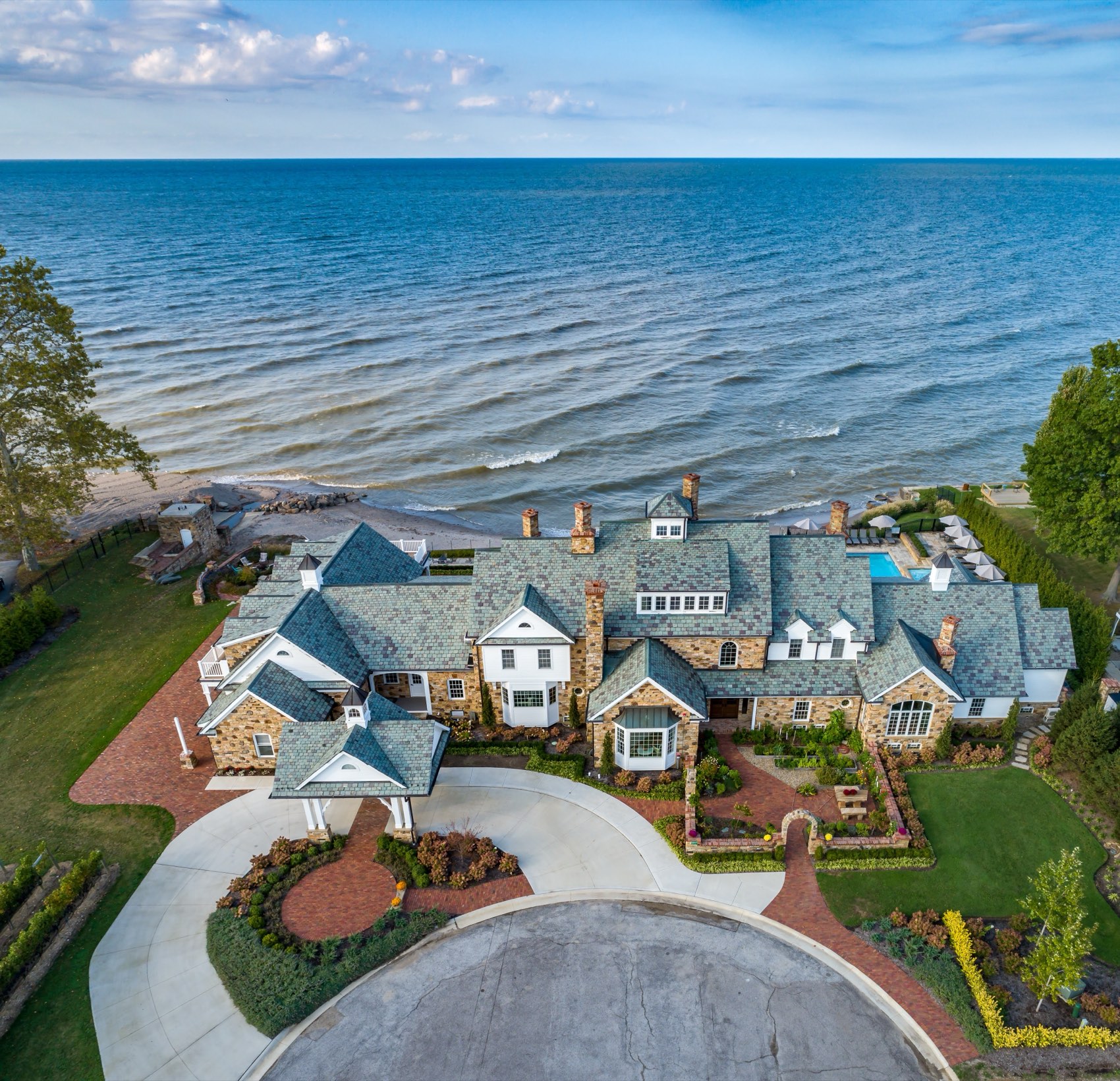 The shoreline from the air