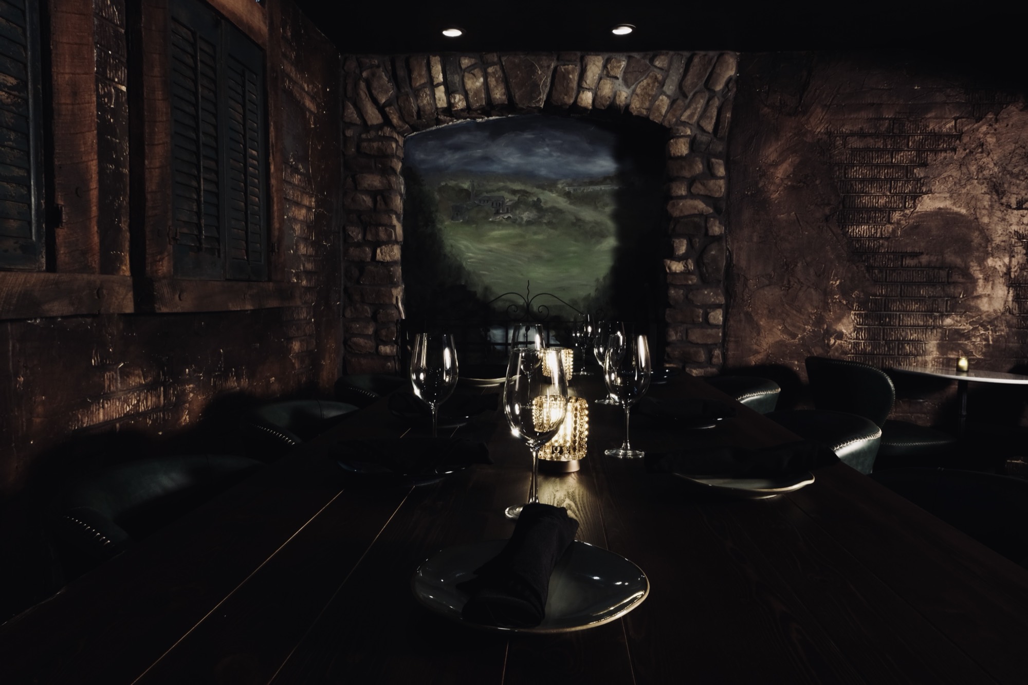 Raw brick and stone in The Cellar